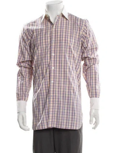 Pre-owned Turnbull & Asser Plaid Print Long Sleeve Shirt In Multi