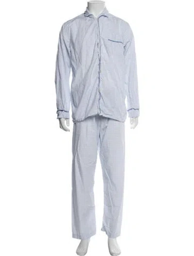 Pre-owned Turnbull & Asser Plaid Print Pajama Bottoms In Multi