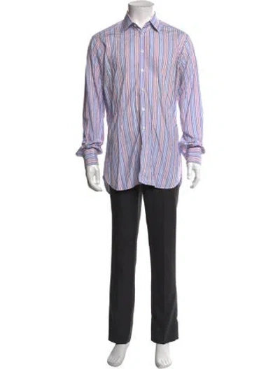 Pre-owned Turnbull & Asser Striped Long Sleeve Dress Shirt In Multi