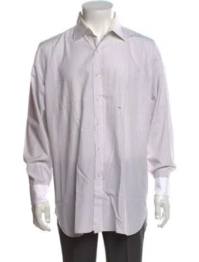 Pre-owned Turnbull & Asser Striped Long Sleeve Dress Shirt In Multi