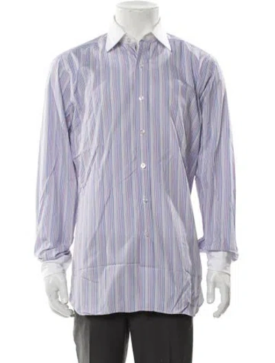 Pre-owned Turnbull & Asser Striped Long Sleeve Dress Shirt In Multi