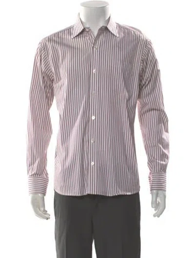 Pre-owned Turnbull & Asser Striped Long Sleeve Dress Shirt In Multi