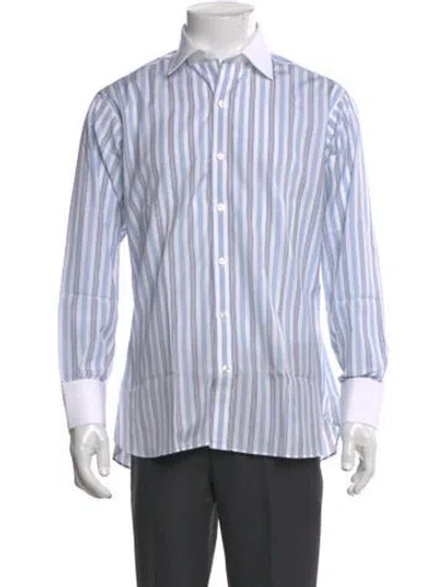 Pre-owned Turnbull & Asser Striped Long Sleeve Dress Shirt In Multi