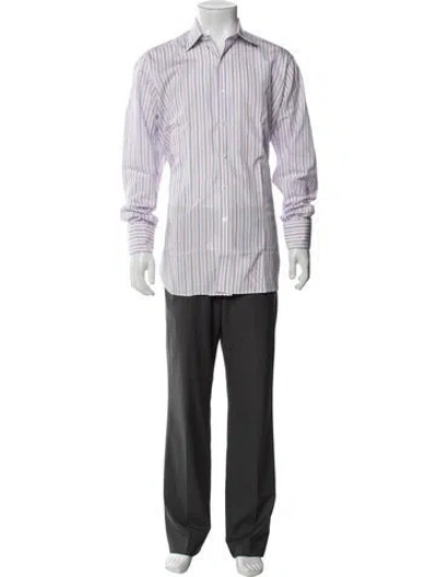 Pre-owned Turnbull & Asser Striped Long Sleeve Dress Shirt In Multi