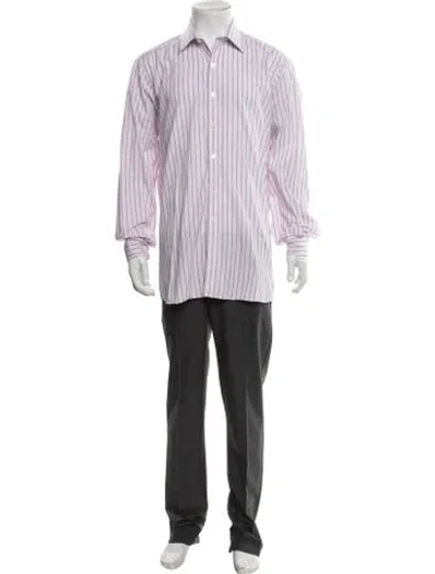 Pre-owned Turnbull & Asser Striped Long Sleeve Dress Shirt In Multi