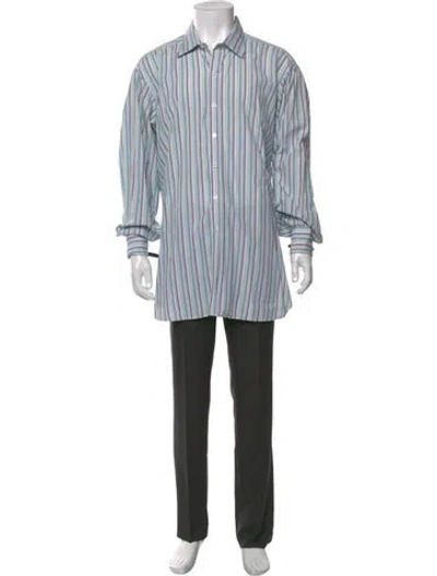 Pre-owned Turnbull & Asser Striped Long Sleeve Dress Shirt In Multi