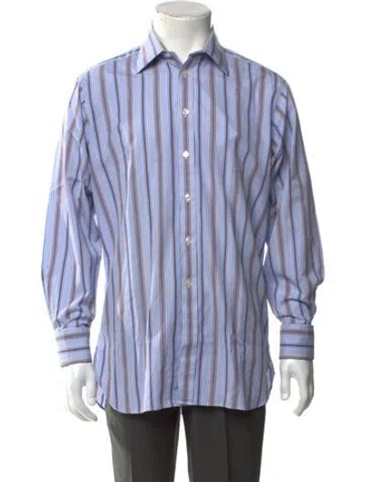 Pre-owned Turnbull & Asser Striped Long Sleeve Dress Shirt In Multi