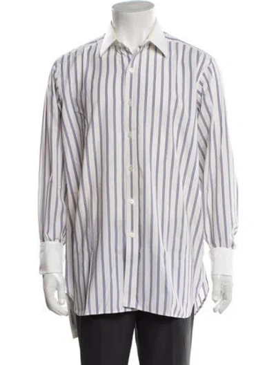 Pre-owned Turnbull & Asser Striped Long Sleeve Dress Shirt In Multicolor