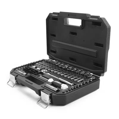 Turnikit 90-piece 3/8-inch Mechanics Tool Set, Chrome Finish In Black