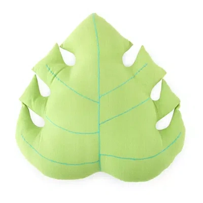 Turquoise Sun Monstera Deck Throw Pillow In Green