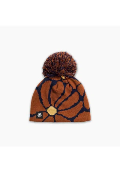 Turtle Fur Bloom Bloom Pom Beanie In Brown