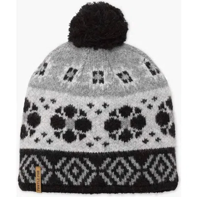 Turtle Fur Camilla Pom Beanie In Gray