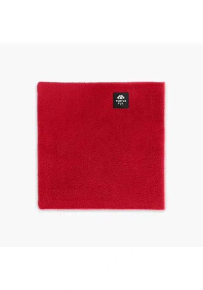 Turtle Fur Double-layer Fleece Neck Warmer In Red