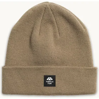 Turtle Fur Explorer Cuffed Beanie In Khaki