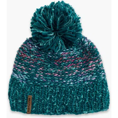 Turtle Fur Firefly Pom Winter Hat In Green