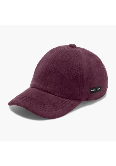 Turtle Fur Fleece Fly Ball Cap In Burgundy