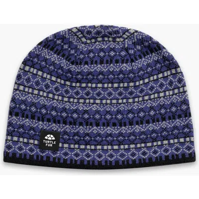 Turtle Fur Franz Merino Wool Beanie In Blue