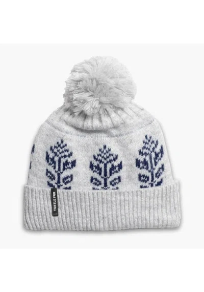 Turtle Fur Freya Pom Beanie In Gray