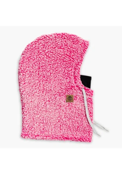 Turtle Fur High Pile Fleece Booter Overhood In Pink