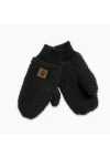 Turtle Fur High Pile Fleece Freestyle Mittens In Black