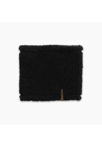 Turtle Fur High Pile Fleece Neck Warmer In Black