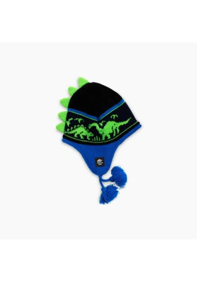 Turtle Fur Kids Dr. Dino Winter Hat In Blue