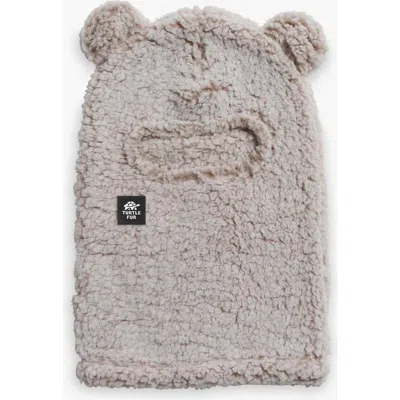 Turtle Fur Kids Fleece Bear Balaclava In Grey