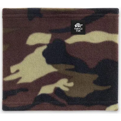 Turtle Fur Kids Playful Prints Fleece Neck Warmer In Brown