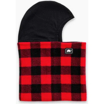 Turtle Fur Kids Playful Prints Fleece Shellaclava Balaclava In Red