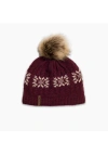 Turtle Fur Leira Wool Pom Beanie In Burgundy