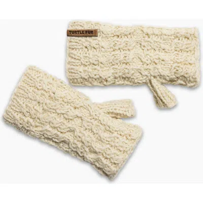 Turtle Fur Mika Wool Fingerless Mittens In Gray