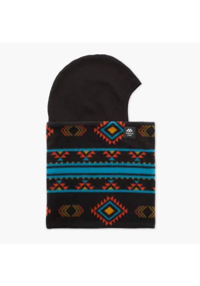 Turtle Fur Printed Fleece Shellaclava Balaclava With Velvetsoft In Black
