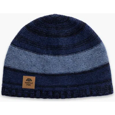 Turtle Fur Rufus Lambswool Beanie In Blue