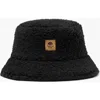 Turtle Fur Stomp Fleece Bucket Hat In Black