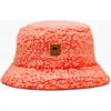 Turtle Fur Stomp Fleece Bucket Hat In Orange