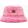 Turtle Fur Stomp Fleece Bucket Hat In Pink