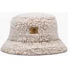 Turtle Fur Stomp Fleece Bucket Hat In White