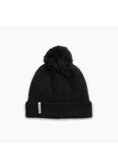 Turtle Fur Victoria Pom Beanie In Black