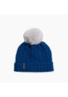 Turtle Fur Yak Wool Mara Pom Beanie In Blue