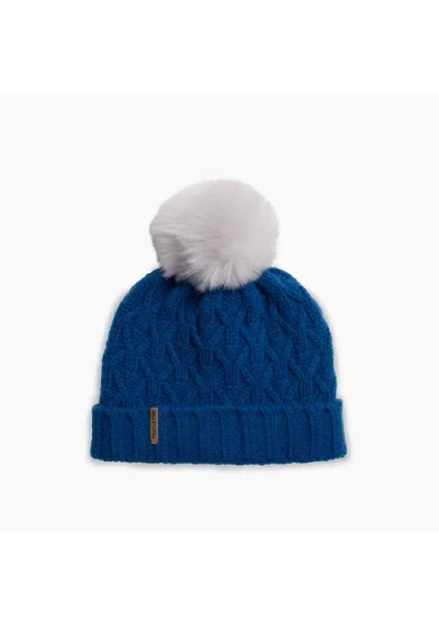 Turtle Fur Yak Wool Mara Pom Beanie In Blue