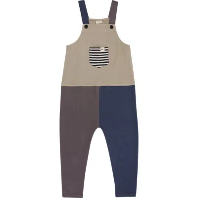 Turtledove London Kids Organic Cotton Colorblock Jumpsuit In Multi