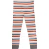 Turtledove London Kids Organic Cotton Retro Stripe Print Leggings In Multi