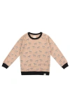 Turtledove London Kids Organic Cotton Zebra Print Sweatshirt In Pink