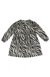 Turtledove London Kids Organic Cotton Zebra Streak Print Dress In Multi