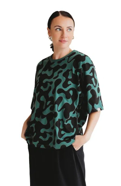 Turtledove London Organic Cotton Elsie Oversized T-shirt In Green