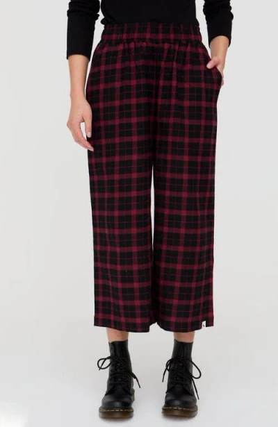 Turtledove London Organic Cotton Judy Crop Trousers In Red
