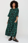 Turtledove London Organic Cotton Matilda Midi Dress In Green