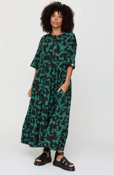 Turtledove London Organic Cotton Matilda Midi Dress In Green