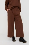 Turtledove London Organic Cotton Noor Wide Leg Trousers In Brown