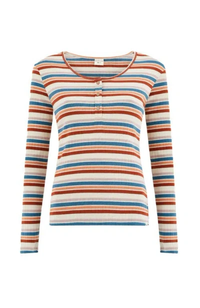 Turtledove London Organic Cotton Nora Stripe Print Top In Multi